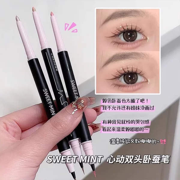 Double-Ended Highlighter Pen for Women, Pearlescent Shadow Matte Finish, Beginner-Friendly, Enhances Ambiance