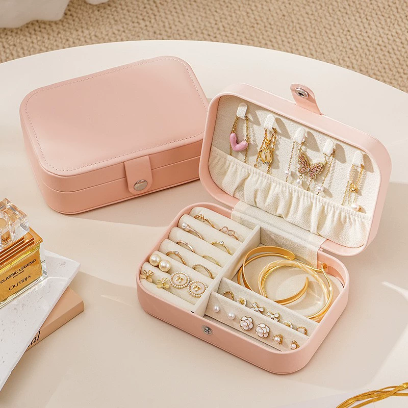 Jewelry Box Travel Ring Necklace PU Leather from Yomiego