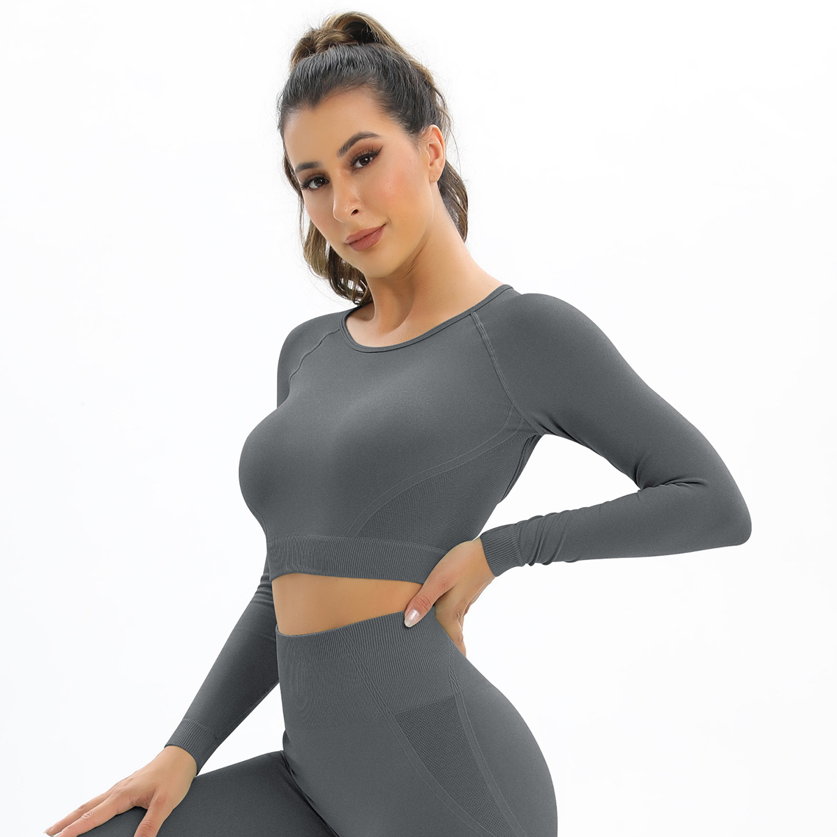 Women's Long Sleeve T-shirt For Exercise And Fitness Training_voghion.com