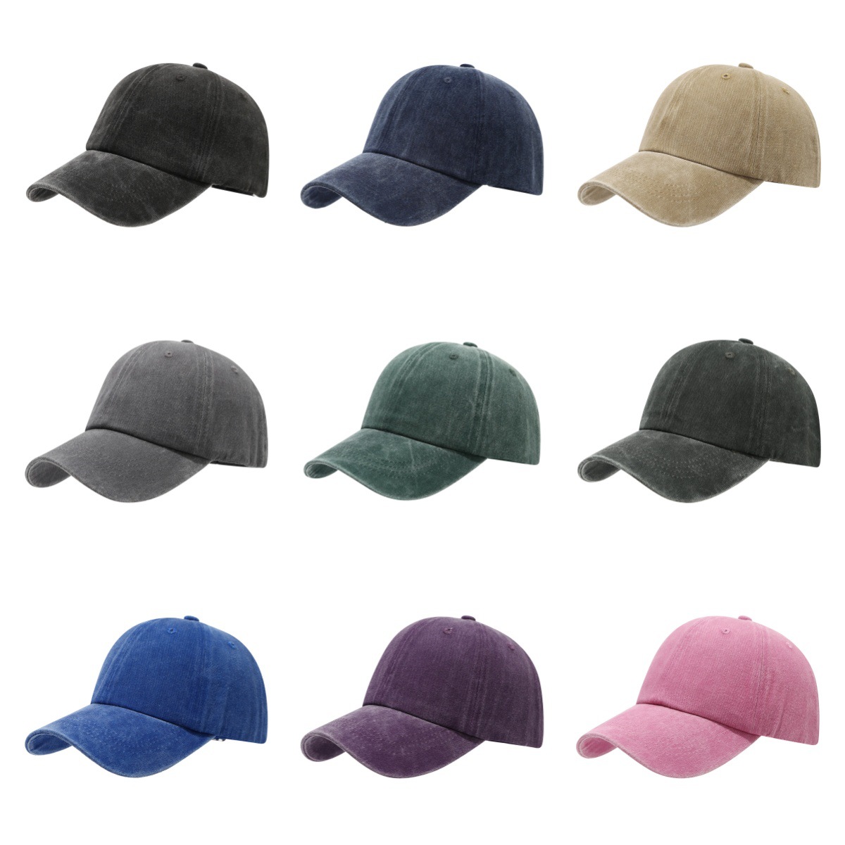 Solid color baseball cap