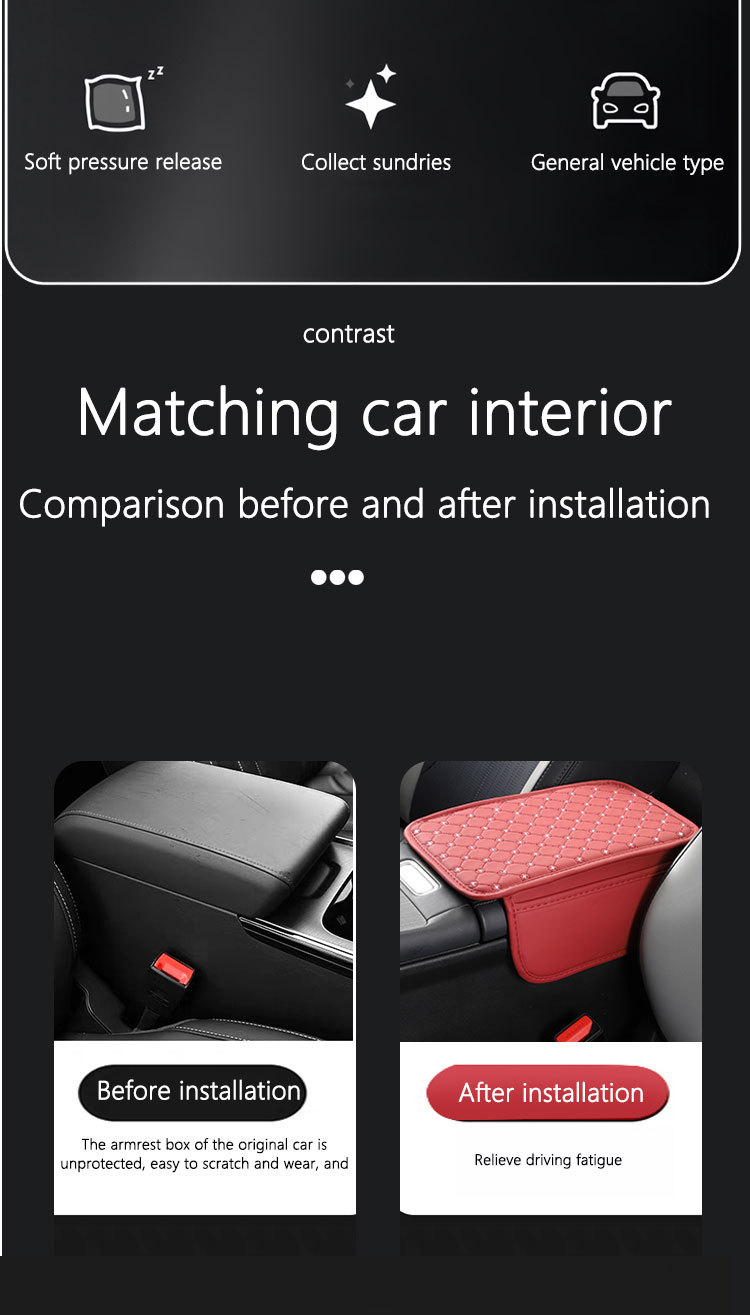 Human body aesthetics design, car armrest box heightening pad, direct supply from the source factory, wholesale for cross-border e-commerce, and drop shipping services