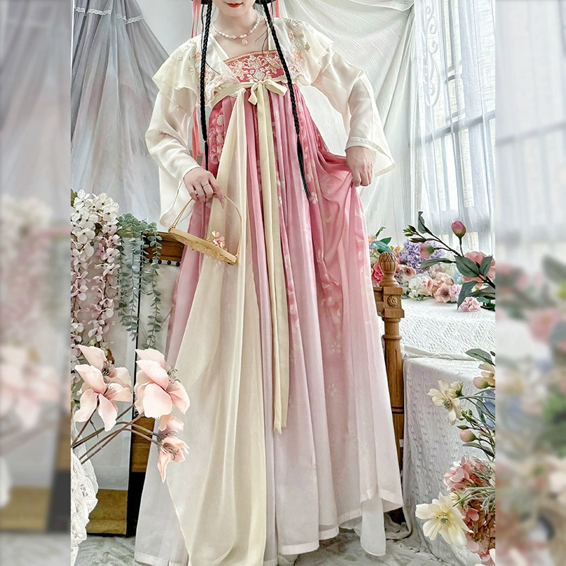 Miaoyi [Sheng Tang Fanghua] Оригинальная одежда династии Тан для женщин 2025 новая весна и лето улучшенная юбка с грудной клеткой