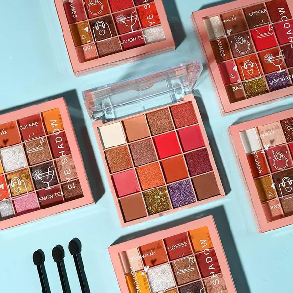 Net red with the same Chinese 16-color sequin eye shadow ins shaking sound eye shadow plate earth color student pearl girl wholesale