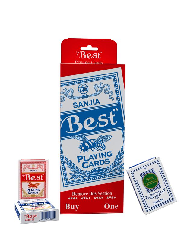 百家乐俱乐部专用Best扑克牌红蓝组合装蓝芯小蜜蜂Bee扑克跨境版|undefined