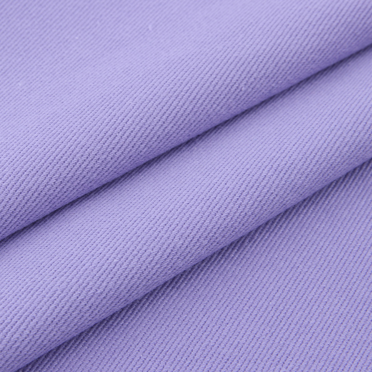 Textil de alta calidad 300gsm tela elástica de algodón tejido suave de color sólido