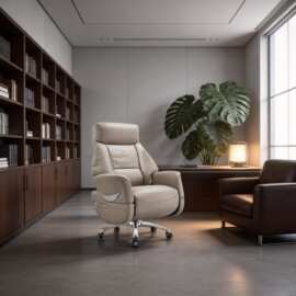 定制人体工学电脑椅 轻奢高级感两用老板可躺办公椅电动老板椅