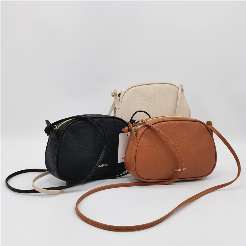 Mango Bag Export Women's Shoulder Crossbody Small Semi-round Litchi Pattern Simple Fashion Mobile Phone Coin Wallet