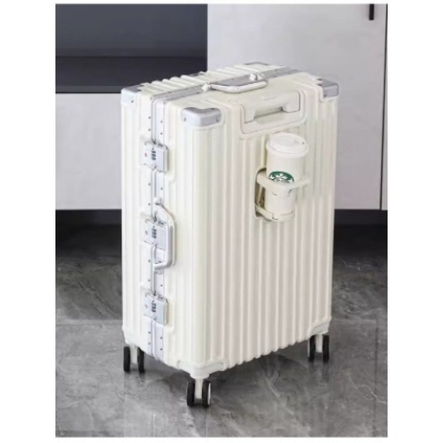 Travel suitcase, backpack, pull-along suitcase, swivel wheels, for women and men, students, 26-inch, boarding pass code, leather suitcase, 28-inch