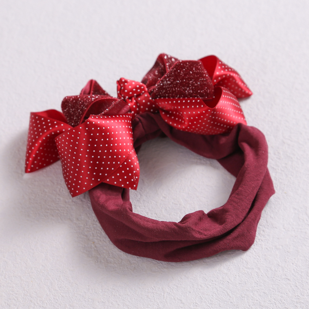 Fashion Plaid Bow Knot Cloth Handmade Hair Band 1 Piece display picture 5