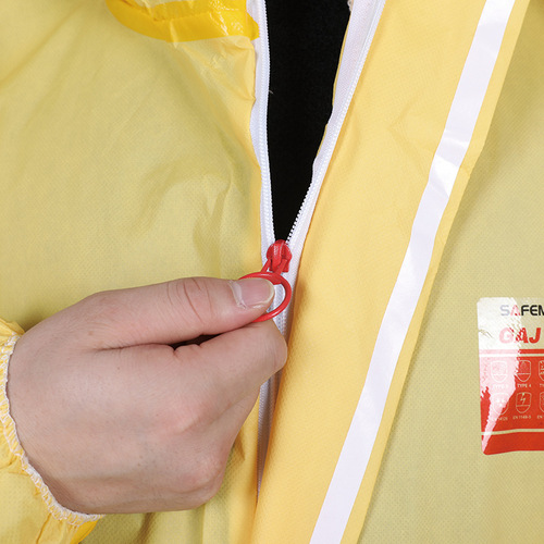 King's GAJ3000 chemical protective suit yellow C-level chemical protective suit anti-static anti-strong acid and alkali spray paint work clothes 