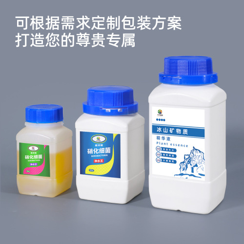 Thickened chemical reagent square bottle 1000ml solid liquid wide mouth bottle with inner cover sub-bottle 1L chemical plastic bottle