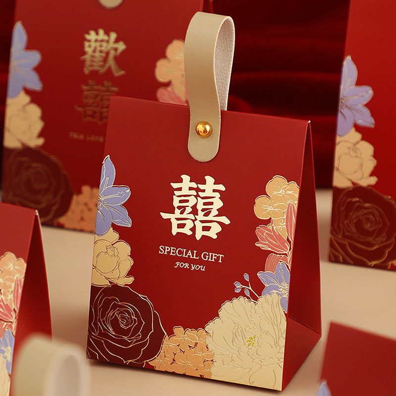 結婚式のお菓子箱 高級感 ウェディング 婚約式のお菓子箱 2025年新作 キャンディボックス バッグ キャンディギフトボックス 卸売|undefined