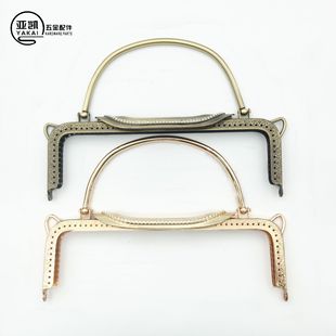 Spot 22cm square embossed head mouth gold Iron hand-held mouth gold hand-held hardware bronze light gold silver