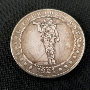 Antique Handicraft Copper Material Copy Wandering Coin 1921