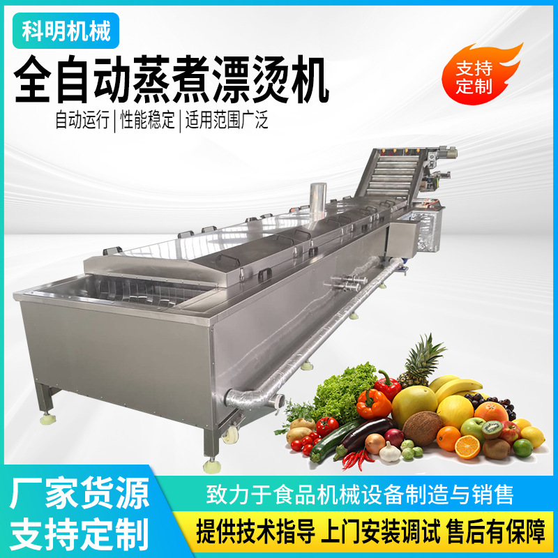 全自动中草药清洗漂烫流水线党参漂烫烘干设备枸杞漂烫杀青机厂家