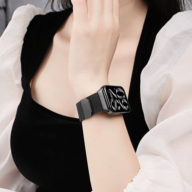 Металлический магнитный ремешок Milanese для Xiaomi Band 9 Pro / 8 NFC / Redmi Watch 5 (магнитный)