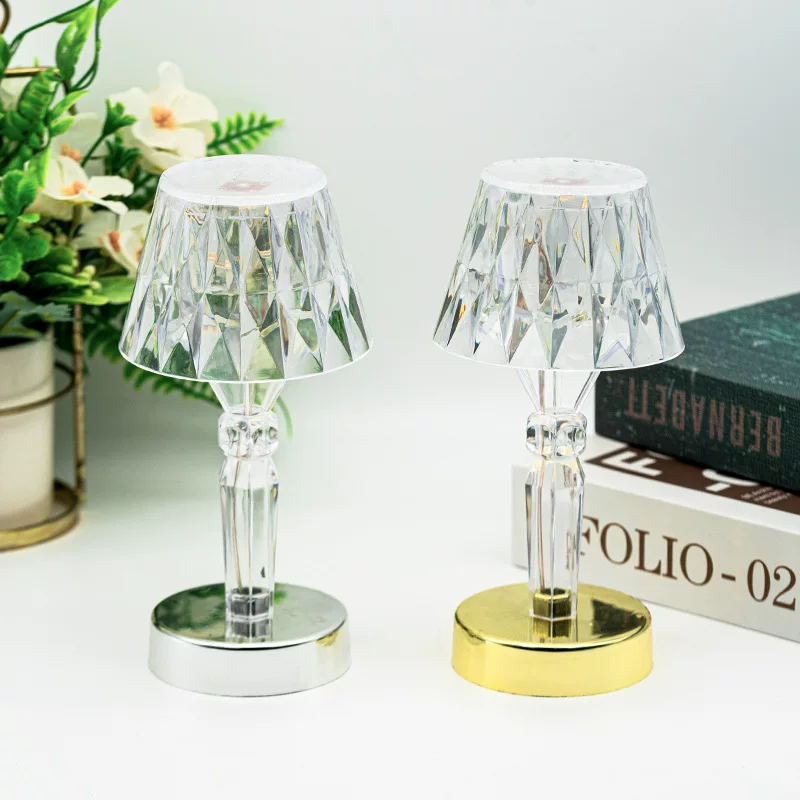 LED table lamp for bedroom, acrylic lights, creative night light, decorations, material
