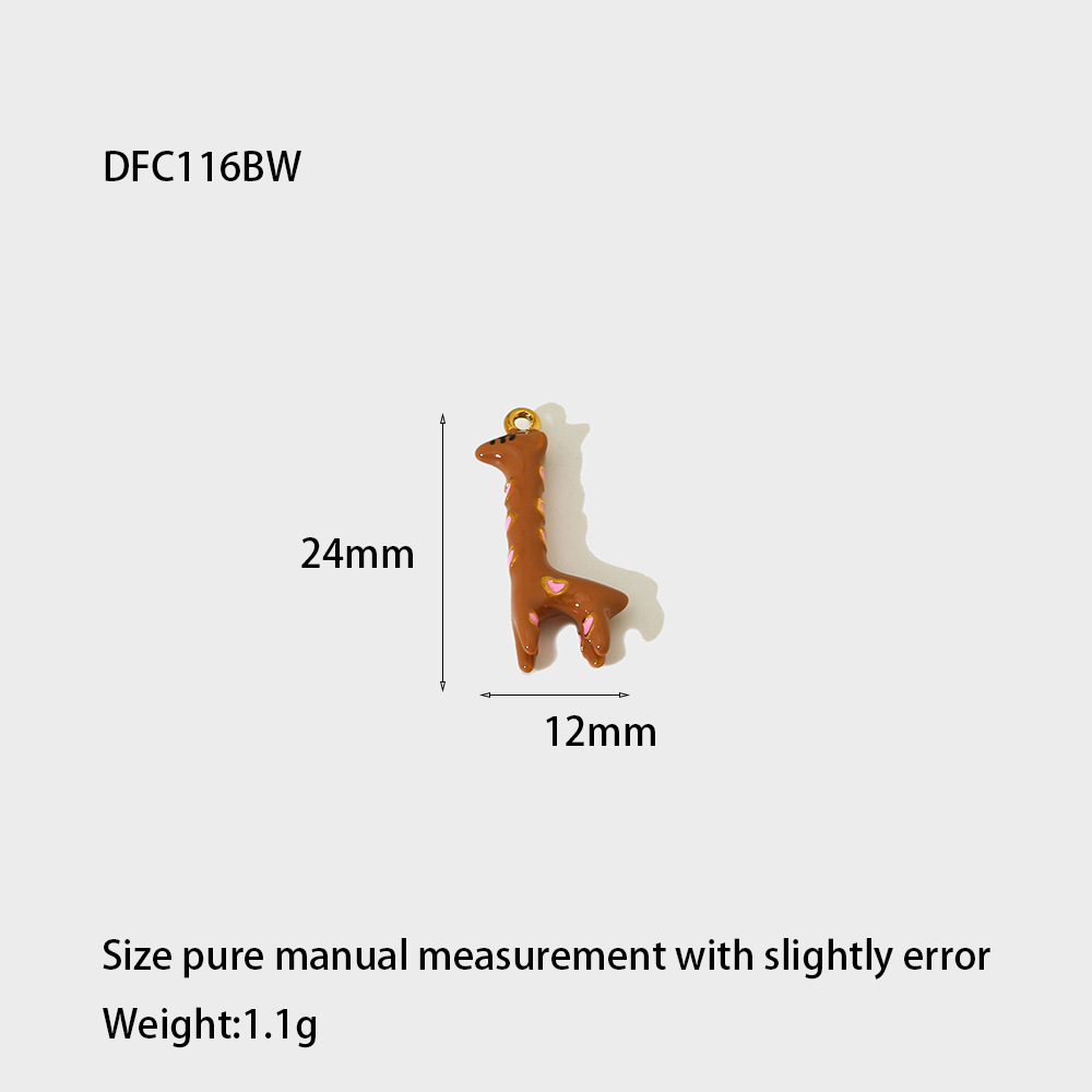 5g Weight 0.03µm Gold Plating Thickness PVD Coated Gold Plating Process Pendant Jewelry Making Type 8*25mm Jewelry Making Size 18K Real Gold Plated Plating Material 1 Piece Quantity 304 Stainless Steel Material Moon, Candy, Giraffe Pattern IG Style Style Enamel Craft 1 Piece 8*25mm 304 Stainless Steel Moon Candy Giraffe Pendant 5