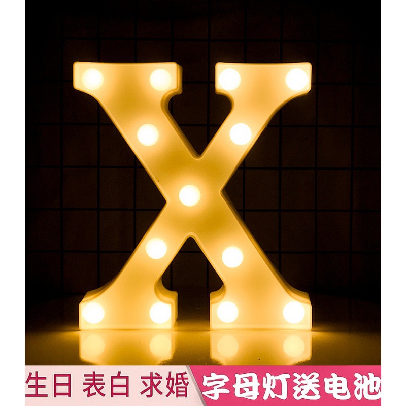 Feliz cumpleaños luz LED inglés Digital Color luz luminosa confesión romántica escena apoyos diseño carta luz al por mayor