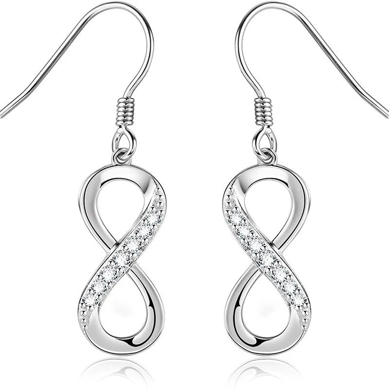 Fashionable earrings, silver 925 sample