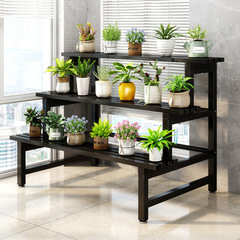 花架鐵藝展示架室外多層階梯式置物架陽台多肉綠蘿花盆架梯形花架