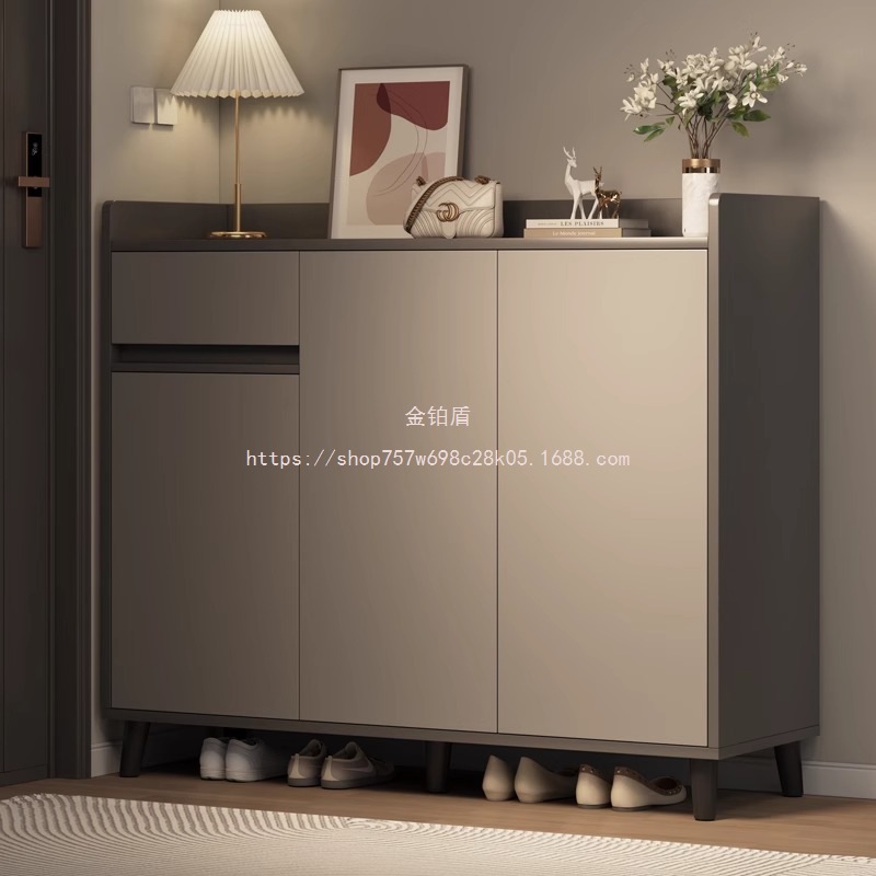 Golden Platinum Shield 2025 Indoor New Popular Shoe Cabinet Home Door Leg Multi-Layer Shoe Rack Storage Cabinet Entrance Cabinet
