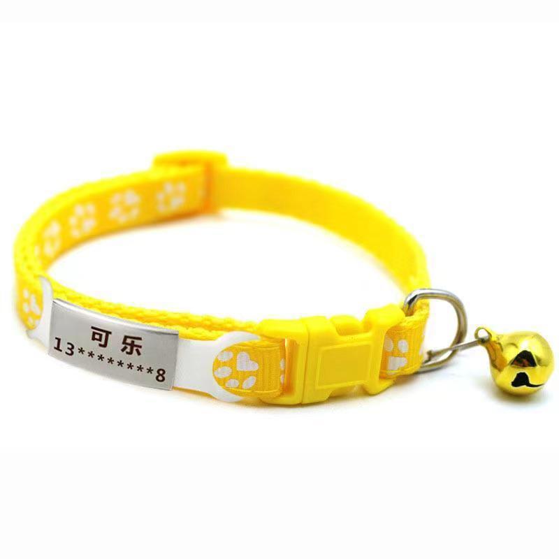 Collar reflectante de logotipo para perros, collar para gatos, collar para perros