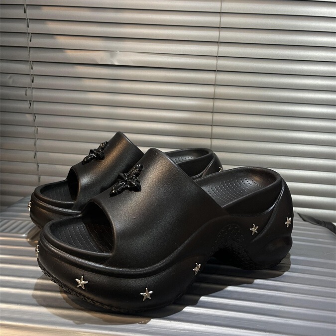 9CM Thick-soled Star Slippers Women's Summer Outer Wear Thick-soled 2025 Shit Feeling New Summer Internet Celebrous Sandals