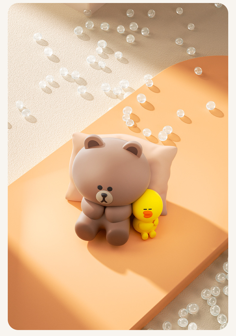 Brown Bear Car Interior Decoration Ornaments, Healing-Style Cartoon Door-Side Ornaments, Cute Dolls for Car Interior Decoration, Car Ornaments