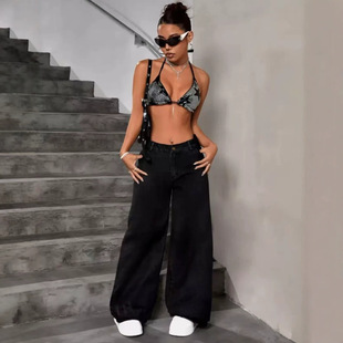A 21Sweet spicy high waist straight jeans �����L����ֱͲѝ