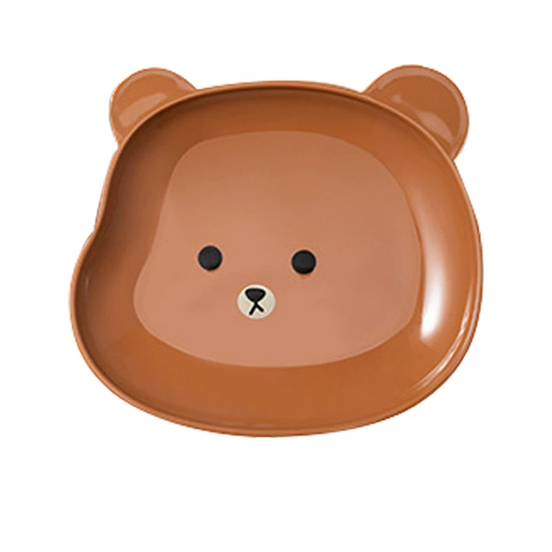 Утолщенная миска для закусок Bear PET, анти-падение, маленькая тарелка для фруктов и снеков, милый набор 1–9 шт.