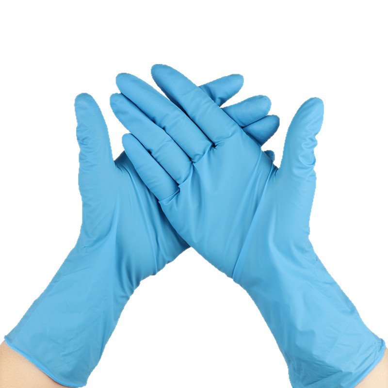 Guantes médicos médicos británicos al por mayor 12 pulgadas alargadas de goma gruesa examen quirúrgico médico nitrilo desechable image 6