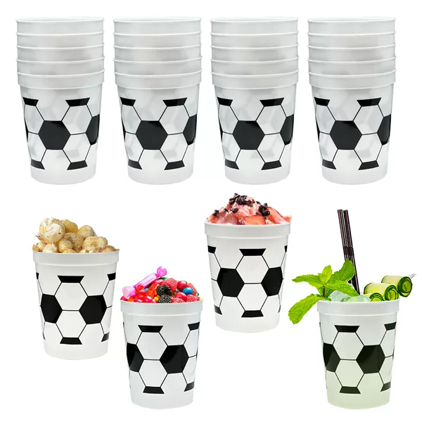 16 oz World Cup Football Plastic Party Cup Reusable Anti-Fall Watching Game Beer Cup Bar Party Cup