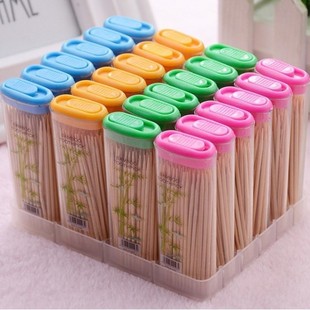 Toothpick creative lighter thin toothpick double-headed disposable bamboo toothpick high-end toothpick Hotel Home portable Portable