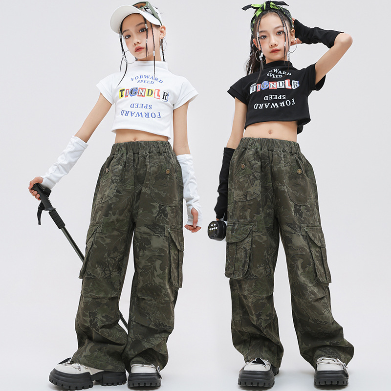 Streetwear Hip-Hop Performance Clothes Jazz Hip-Hop Jazz Dance Clothing Practice Clothes Children Street Dance Trendy Outfits Set
