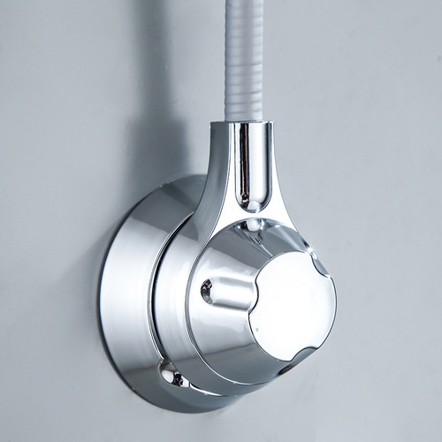 Multifunctional Swivel Shower Head Mount Bracket, Factory Wholesale Bathroom Scratch-Free Adhesive Shower Head Base