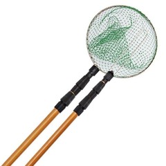 批發輕絕緣玻璃鋼定位抄網杆撈魚竿抄魚網好單杆雙杆伸縮杆抄網