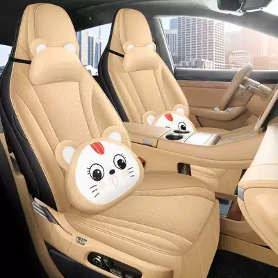 Modelə uyğun (Original) oturacaq örtükləri – Full-Coverage Car Seat Cover and - amber-brown-cartoon-version-remarks-on-model-year-rear-row-half-package