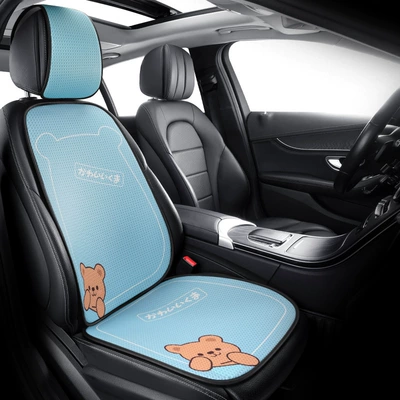 Cartoon Hat Bear Ice | Seat cushion, seat cover - winnie-the-pooh-blue-front-seat-cushion-backrest