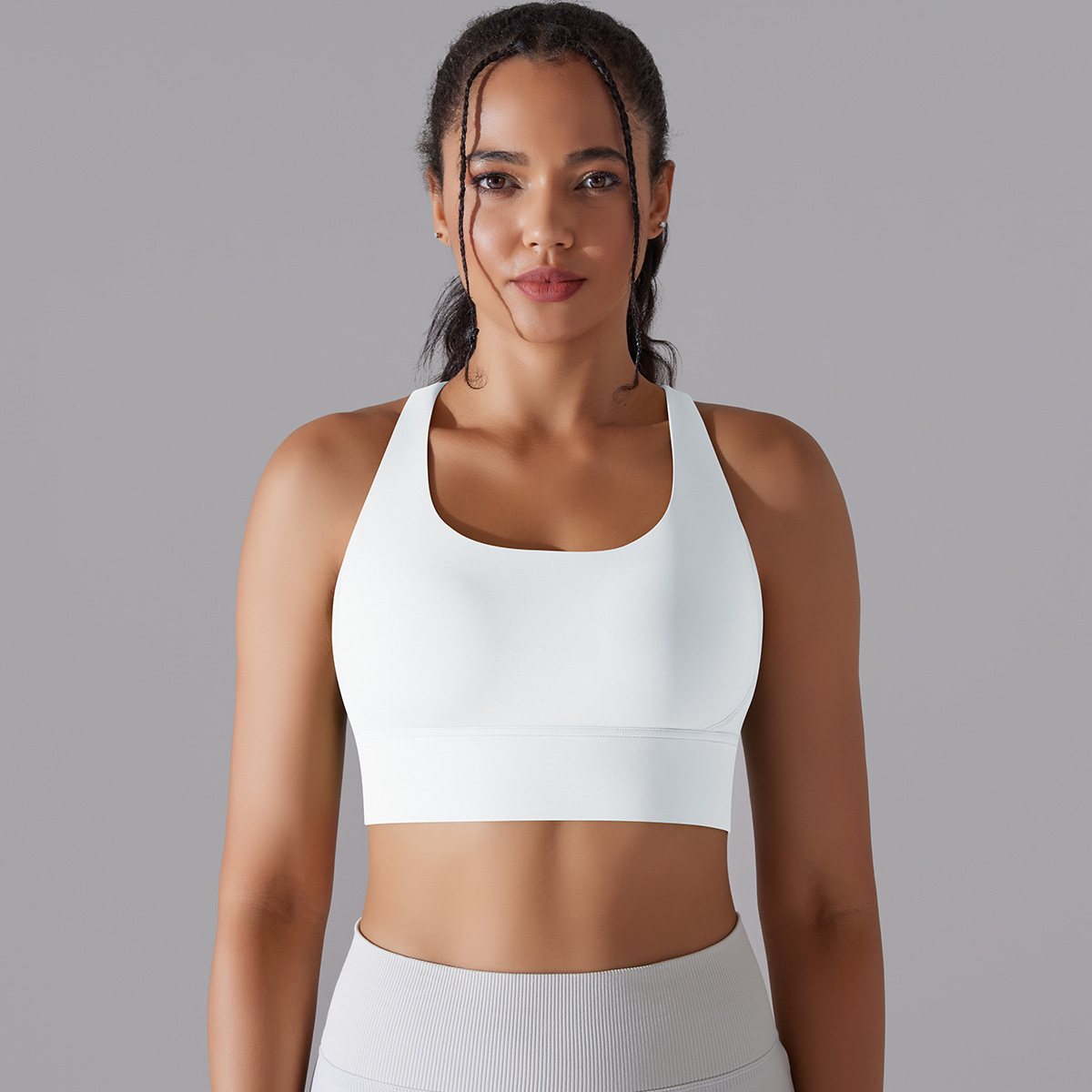 127g Weight Sleeveless Sleeve Length Nylon, Spandex Fabric Type Short Top Length Halter Crisscross Tank Tops Type Fitness, Yoga Occasion U Neck Neckline Solid Color Pattern Sports Style Sports Solid Color Nylon Spandex U Neck Active Tops Halter Crisscross Tank 无