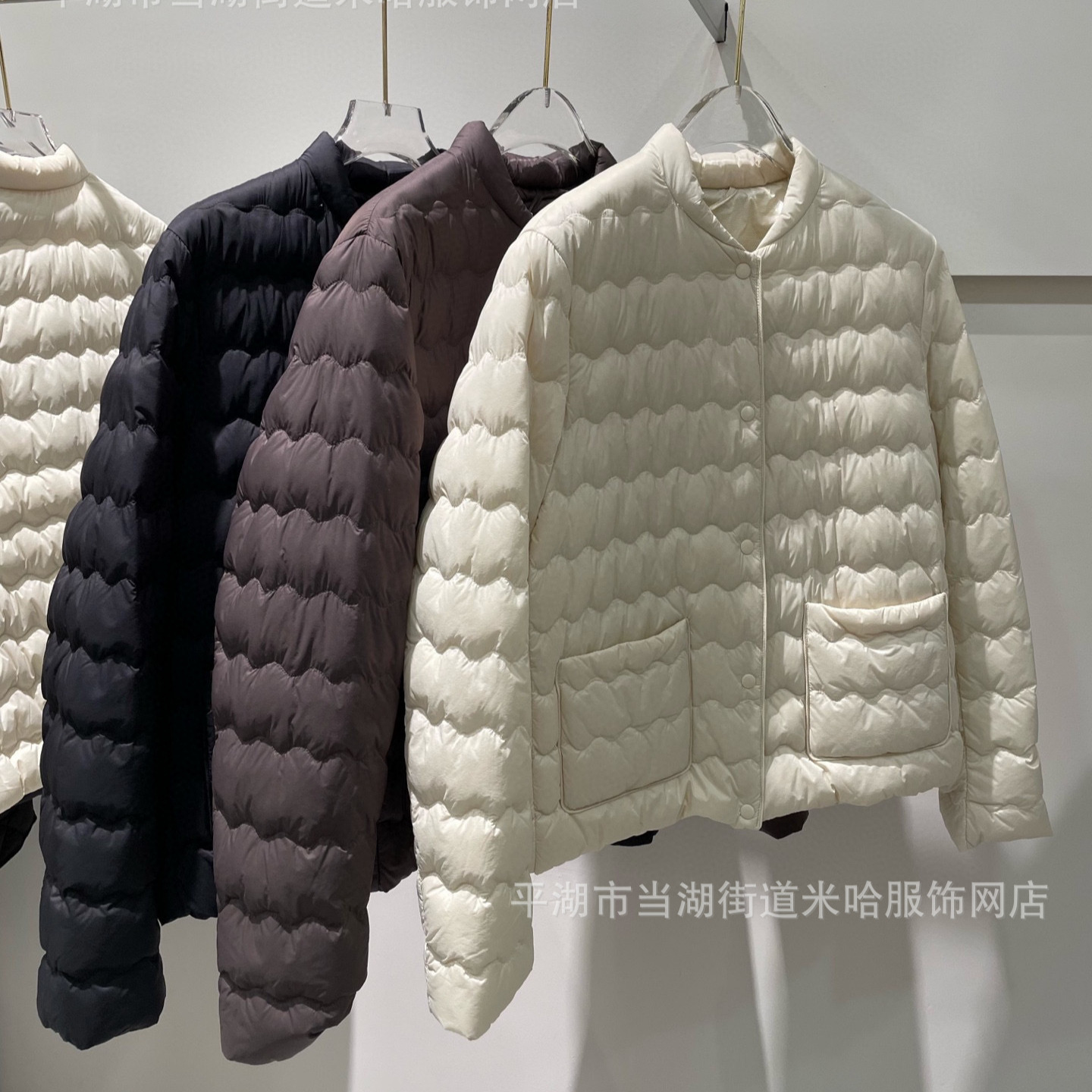 Autumn and Winter New Style Lightweight down Jacket Baseball Collar for Women