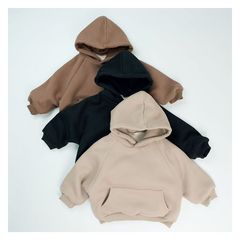子供用オールインワンベルベットスウェットシャツ、秋冬新作、ベルベットと厚みのある、男の子と女の子向けの韓国風フード付きプルオーバー、カジュアルスウェットシャツ、トレンディ