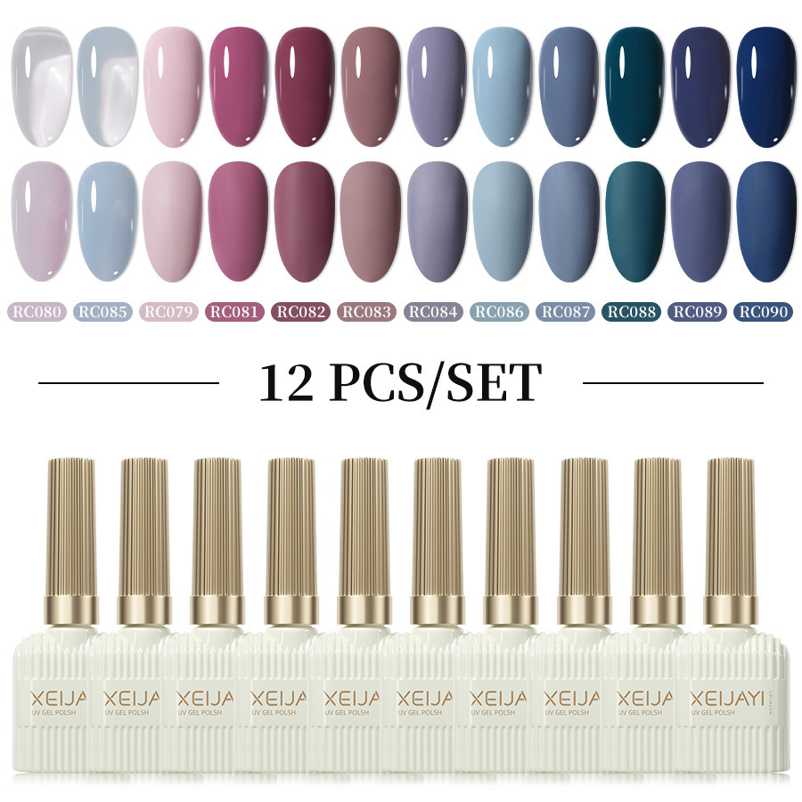 Xianjiayi 102 color nail polish glue new suit phototherapy glue popular online 12 color suit solid and lasting nail salon