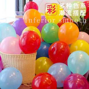 Balloon Decoration Thickeneded Explosion-Proof Wedding Wedding Birthday Party National Day Scene Layout Kidsren's Colorfulful Red Balloons