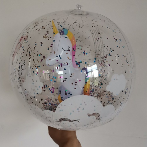 Wholesale unicorn sand balls, water early education inflatable toys, flamingo swimming beginner training balls