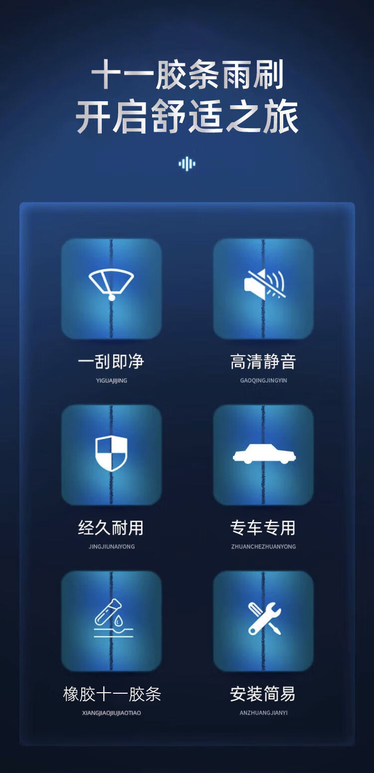Suitable for Lincoln Adventurer 11 Rubber Strip Wipers, Applicable Models for 2021 and 2022, Silent Front and Rear Original Wipers