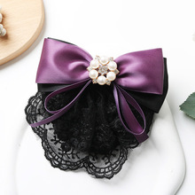 职业头花韩版珍珠发饰护士空姐盘发网兜酒店服务员工上班发夹带网