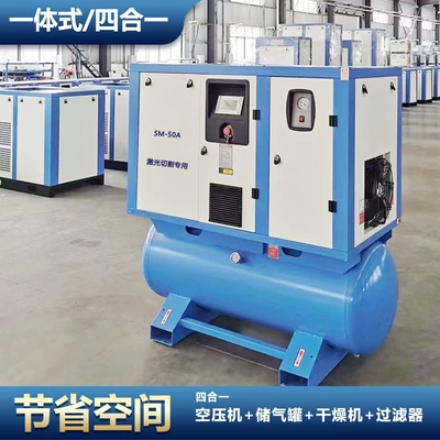 ⭐Mid-Year Special⭐Four-in-one permanent magnet variable frequency screw air compressor source for laser cutting is optional