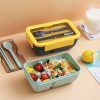 Japanese student Lunch box adult Portable seal up Lunchbox household square Easy tableware