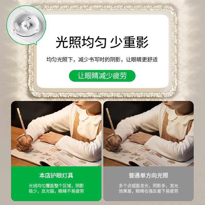 Sala de estar lámpara de techo estilo crema francés cristal de lujo ligero nuevo paquete de combinación de toda la casa dormitorio lámpara Zhongshan 685L